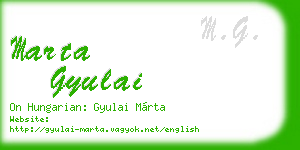 marta gyulai business card