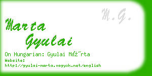 marta gyulai business card